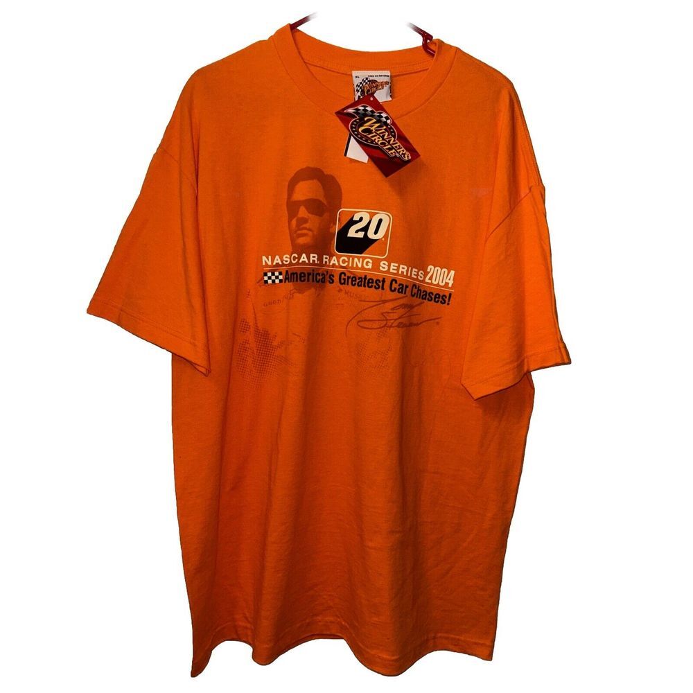 Winners Circle Tony Stewart Joe Gibbs Racing 04' Shirt Orange XL  NWT K-mart Tag